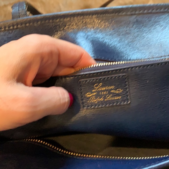 RLL Ralph Lauren navy purse tote - Picture 13 of 14